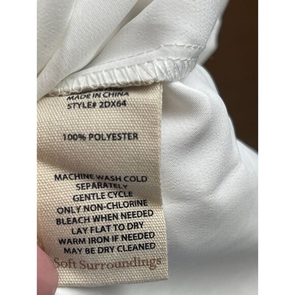 Soft Surroundings Sheer Sleeve Button-Down Blouse – Size L - Picture 6 of 6